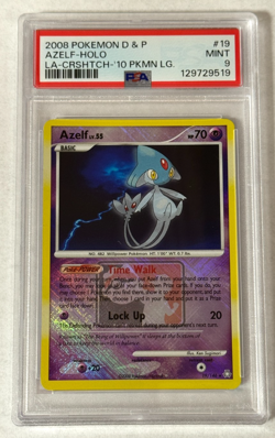 Azelf Holo Rare Crosshatch League PSA 9 MINT 2008 Pokemon D & P #19/146 - Image 1