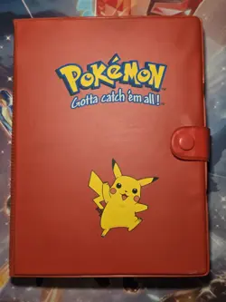 1999 Topps Pokemon Series 1 Prints 1, 2 - Master Set In 90s Pikachu Binder - Image 1