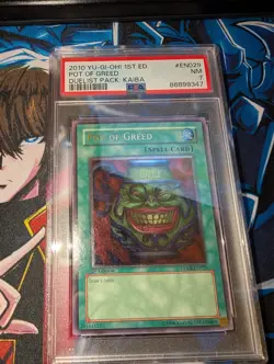 Yugioh Pot of Greed DPKB-EN029 Ultimate Rare 1st Ed. - PSA 7 - Image 1