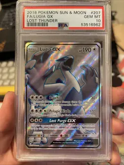 PSA 10 Lugia GX F/A Lost Thunder 2018 Pokemon Card Full Art #207 Gem Mint - Image 5