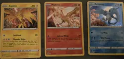 Articuno Moltres Zapdos - SWSH Holo Rare Set Lot - Pokemon Card - NM - Image 1