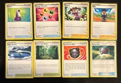 Pokemon- Trading Cards -Pikachu Stamped Trainer Cards (x4) + 4 Extra Trainers - Image 1