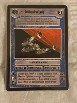 Decipher Star Wars CCG OTSD GOLD SQUADRON Y-WING Card NM - Image 1