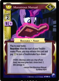 My Little Pony CCG Monstrous Manual Common Trading Card - Image 1