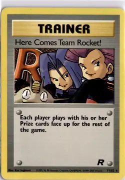 Pokemon Card TCG Here Comes Team Rocket 71/82 Team Rocket Trainer Card - Image 3