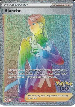 082/078 Blanche - Pokemon GO - Rainbow Secret Rare - Pokemon Card Game Mint - Image 1