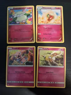 Pokemon Trading Card Game Fairy Type Lot, 4 Assorted Cards. - Image 1