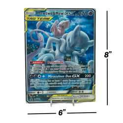 Mewtwo & Mew GX - SM Promo Unified Minds | Jumbo Metal 6" x 8" Card Gift/Display - Image 2