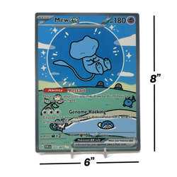 Mew EX SIR - Paldean Fates | Jumbo Metal 6" x 8" Card Gift/Display - Image 2