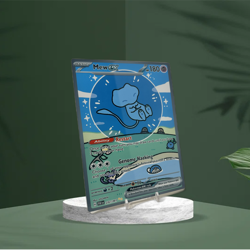 Mew EX SIR - Paldean Fates | Jumbo Metal 6" x 8" Card Gift/Display - Image 3
