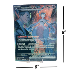 Team Rocket's Mewtwo EX SIR - Destined Rivals | Jumbo Metal 6" x 8" Card Gift - Image 2
