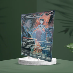 Team Rocket's Mewtwo EX SIR - Destined Rivals | Jumbo Metal 6" x 8" Card Gift - Image 3