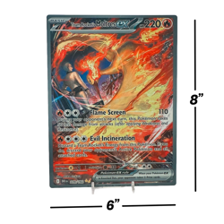 Team Rocket's Moltres EX SIR - Destined Rivals | Jumbo Metal 6" x 8" Card Gift - Image 2