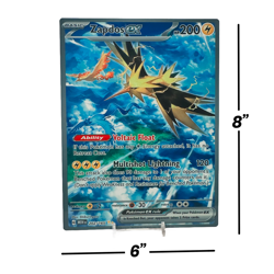 Zapdos EX SIR - 151 | Jumbo Metal 6" x 8" Card Gift/Display - Image 2