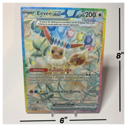 Eevee EX SIR - Prismatic Evolutions | Jumbo Metal 6" x 8" Card Gift/Display - Image 2