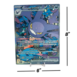 Team Rocket's Crobat EX SIR - Destined Rivals | Jumbo Metal 6" x 8" Card Gift - Image 2