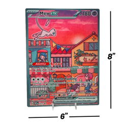 Mew EX - SV Promo 151 | Jumbo Metal 6" x 8" Card Gift/Display - Image 2