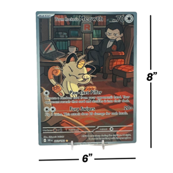 Team Rocket's Meowth IR - Destined Rivals | Jumbo Metal 6" x 8" Card Gift - Image 2