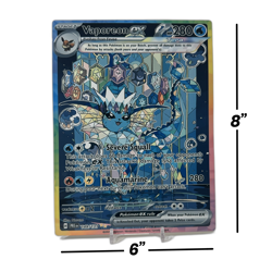 Vaporeon EX SIR - Prismatic Evolutions | Jumbo Metal 6" x 8" Card Gift/Display - Image 2