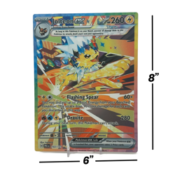 Jolteon EX SIR - Prismatic Evolutions | Jumbo Metal 6" x 8" Card Gift/Display - Image 2