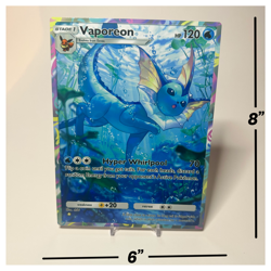 Vaporeon Eevee Grove - Pokemon Pocket | Jumbo Metal 6" x 8" Card Gift/Display - Image 2