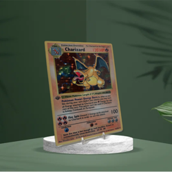 Charizard - Base Set Shadowless | Jumbo Metal 6" x 8" Card Gift/Display - Image 3
