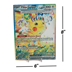 Pikachu EX SIR - Surging Sparks | Jumbo Metal 6" x 8" Card Gift/Display - Image 2