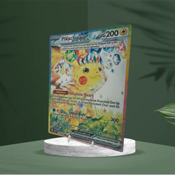 Pikachu EX SIR - Surging Sparks | Jumbo Metal 6" x 8" Card Gift/Display - Image 3