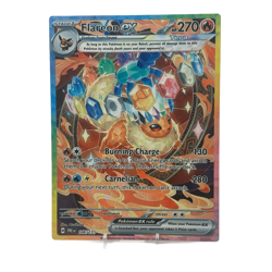 Flareon EX SIR - Prismatic Evolutions | Jumbo Metal 6" x 8" Card Gift/Display - Image 1