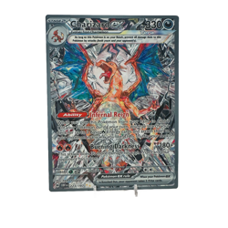 Charizard EX SIR - Obsidian Flames | Jumbo Metal 6" x 8" Card Gift/Display - Image 1
