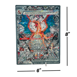 Charizard EX SIR - Obsidian Flames | Jumbo Metal 6" x 8" Card Gift/Display - Image 2