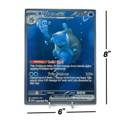 Blastoise EX SIR - 151 | Jumbo Metal 6" x 8" Card Gift/Display - Image 2