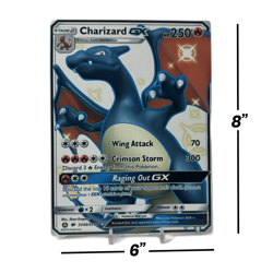 Charizard GX Shiny Holo Rare - Hidden Fates | Jumbo Metal 6" x 8" Card Gift - Image 2