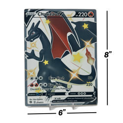 Charizard V Secret Rare - Champions Path | Jumbo Metal 6" x 8" Card Gift/Display - Image 2
