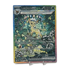 Leafeon EX SIR - Prismatic Evolutions | Jumbo Metal 6" x 8" Card Gift/Display - Image 1