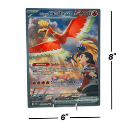 Ethan's Ho-Oh EX SIR - Destined Rivals | Jumbo Metal 6" x 8" Card Gift/Display - Image 2