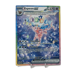 Espeon EX SIR - Prismatic Evolutions | Jumbo Metal 6" x 8" Card Gift/Display - Image 1