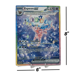 Espeon EX SIR - Prismatic Evolutions | Jumbo Metal 6" x 8" Card Gift/Display - Image 2