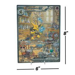 Alakazam EX SIR - 151 | Jumbo Metal 6" x 8" Card Gift/Display - Image 2