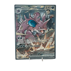 Team Rocket's Nidoking EX SIR - Destined Rivals | Jumbo Metal 6" x 8" Card Gift - Image 1