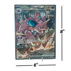 Team Rocket's Nidoking EX SIR - Destined Rivals | Jumbo Metal 6" x 8" Card Gift - Image 2