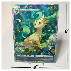 Leafeon Eevee Grove - Pokemon Pocket | Jumbo Metal 6" x 8" Card Gift/Display - Image 2