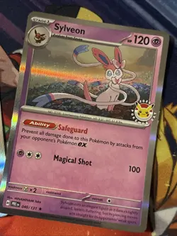 X2 2025 Pokemon Day Stamped Sylveon 040/131 Holo Foil Exclusive Promo Card - Image 3