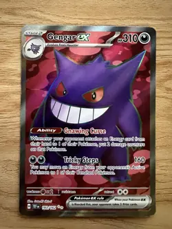 Pokemon TCG Gengar EX Temporal Forces Ultra Rare Card 193/162 Scarlet & Violet - Image 1