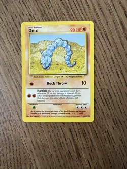 Pokemon TCG Onix 1999 Wizards Of The Coast Base Set Card 56 Near Mint Never Play - Image 1