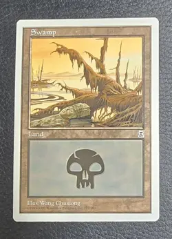 Swamp (172) Portal Three Kingdoms Regular MTG NM Magic Land Card - Image 1
