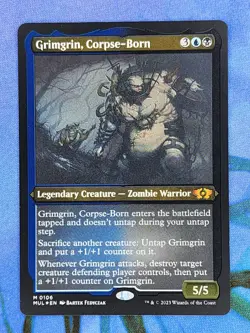 1x ETCHED FOIL Grimgrin, Corpse-Born, NM, MUL, Magic: the Gathering, MtG - Image 1