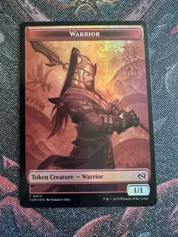 Warrior 13 / Dragon 11 - Foil - Token - TDM - NM - MTG Magic the Gathering - Image 1