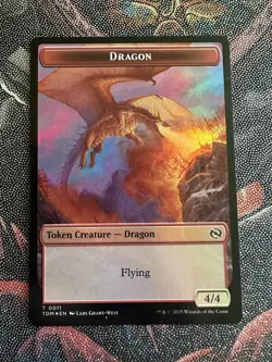 Warrior 13 / Dragon 11 - Foil - Token - TDM - NM - MTG Magic the Gathering - Image 2