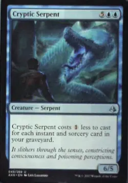 Cryptic Serpent - Amonkhet: #48, Magic: The Gathering Nm R230 - Image 1